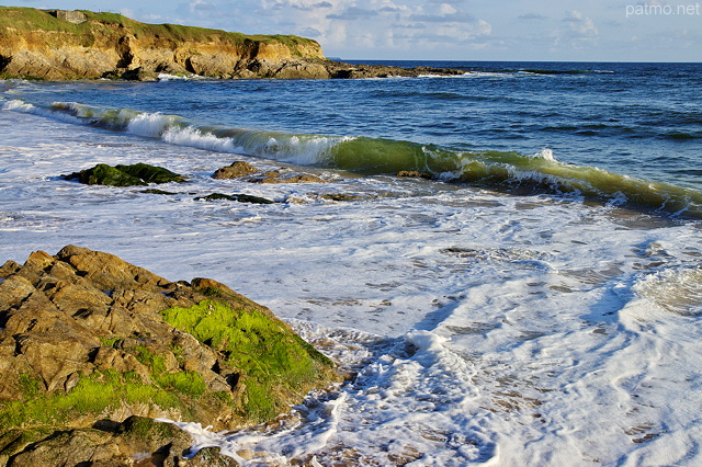 Paysage de Bretagne sur les bords de l'ocan atlantique prs de Guidel