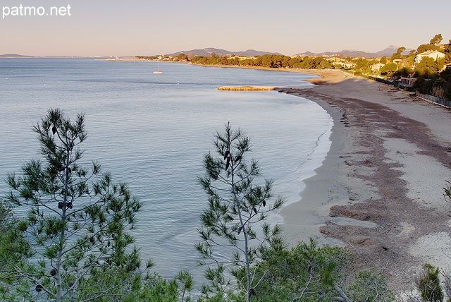 Photo of the morning light on Argentiere sand beach at La Londe les Maures in Provence