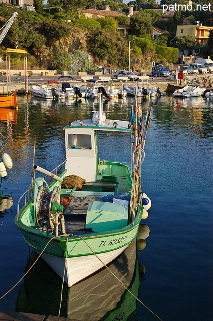 Photo d'un bateau de pche amarr au port du Niel sur la Presqu'le de Giens