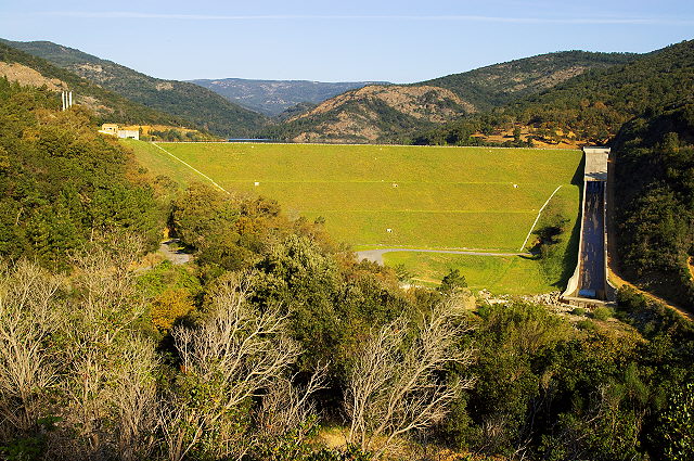 Photo du barrage de la Verne