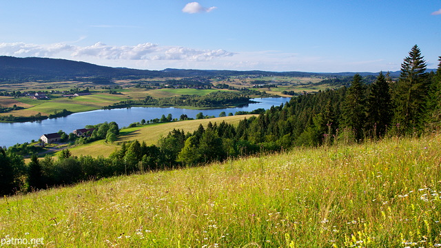 French Jura landscape around Abbey lake