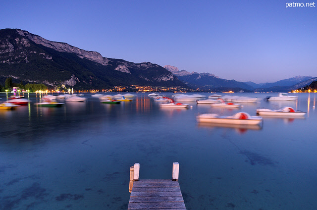 Picture of summer dusk on lake Annecy