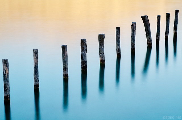 Image of light and shadow on Annecy lake