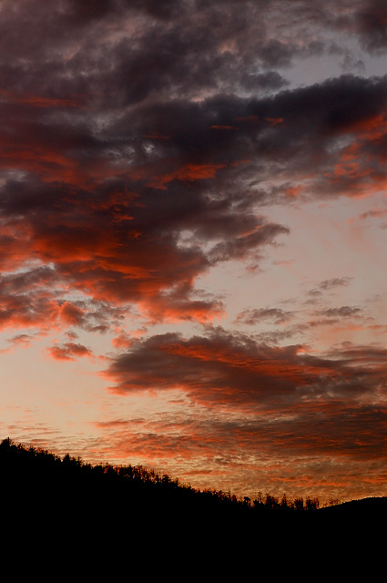 photo massif des maures coucher de soleil