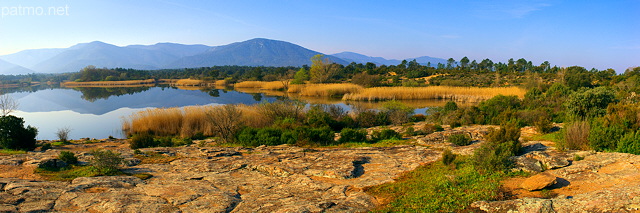 Image du lac des Escarcets dans la Plaine des Maures