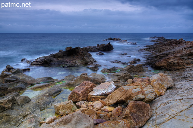 Photo HDR de la cte varoise sous les nuages - Le Pradet