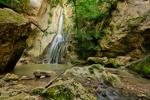 Photographie de la cascade de Barbennaz près de Chaumont en Haute Savoie