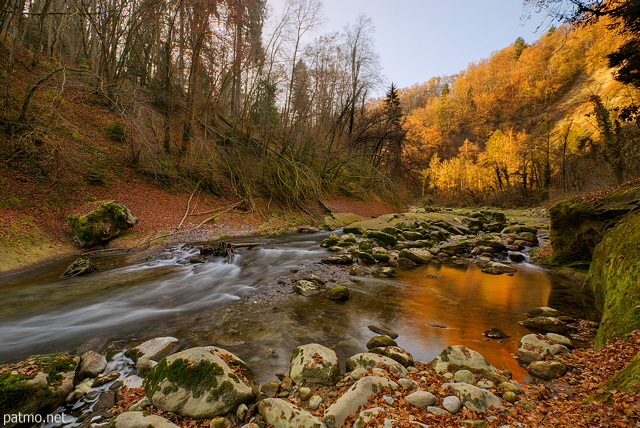 Photograph of river Cheran by an atumn morning