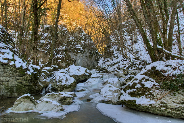 Image du canyon du Fornant durant l'hiver 2012