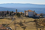 Picture of Aiguines castle and Church in Provence