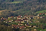 Photo du village de Minzier un soir de printemps