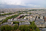 Photographie de Paris et de la Seine vus depuis la tour Eiffel