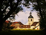 Image du clocher du village de Chaumont en Haute Savoie