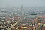 Photo de la ville de Turin vue depuis le dôme du Musée National du Cinéma