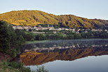 Image du village de Saint Martial au petit matin. Ardche.