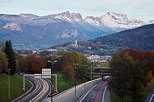 Photographie d'un crpuscule d'automne aux alentours d'Annecy