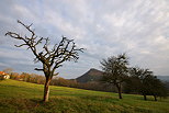 Photographie d'un paysage rural sous les nuages  Chaumont en Haute Savoie