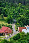 Image of the little road through Valserine valley