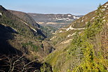 Image du Haut Jura en fin d'hiver vu depuis la route de Septmoncel