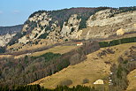 Photographie du paysage du Haut Jura en fin d'hiver près du village des Bouchoux