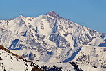 Photo de l'aiguille des glaciers vue depuis la pointe de Beauregard