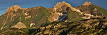 Image de la Pointe du Midi, de la Pointe Blanche et du Pic du Jalouvre dans le Massif des Bornes