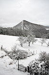 Image d'un paysage rural enneig  Chaumont en Haute Savoie