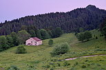 Photo du crpuscule sur le Crt de Chalam vu depuis la Borne au Lion