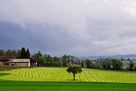 Photo of the french countryside under the clouds near Sillingy