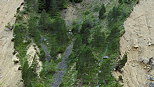 Image des pentes érodées de la moraine du Niaizet dans le Parc Naturel Régional du Haut Jura