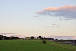 Photographie d'un paysage rural au crpuscule  Sainte Eulalie en Ardche