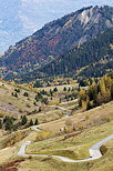 Image of the autumn around the road of Col de Glandon in Maurienne