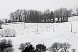 Paysage de campagne en hiver près de Chaumont