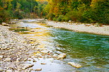 Photo de la rivire de la Drme  Die en automne