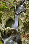 Photo des marmites de gant dans le torrent du Fornant  Chaumont en Haute Savoie