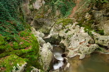 Photo du canyon et des marmites de gant dans le torrent du Fornant en Haute Savoie