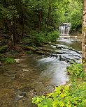 Photographie du torrent du Hrisson et de la cascade du Gour Bleu dans le Jura