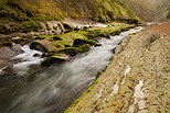 Photo de la rivire du Chran en automne dans le Massif des Bauges