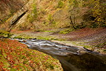 Image de l'automne le long du Chran dans le Massif des Bauges