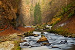 Image d'automne dans le gorges du Chran - Massif des Bauges