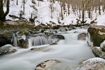 Image de la rivire de la Valserine en hiver dans le Parc Naturel Rgional du Haut Jura