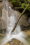 Photo d'une petite chute d'eau dans le lit du Castran