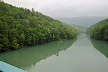 Photograph of Rhone river seen from Gresin bridge