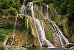 Photograph of Glandieu waterfall in springtime