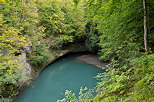 Photographie de la fort d'automne autour de la Tine de Parnant