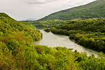 Photo d'un paysage de printemps sur la valle du Rhne entre Ain et Haute Savoie