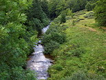 Image de la Loire en Ardche depuis le premier pont aprs sa source