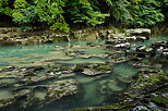 Photos de rochers  fleur d'eau dans les Pertes de la Valserine