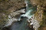 Image du Chran juste en aval du Pont de Banges dans le Massif des Bauges