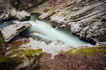 Photo of Cheran river running in limestone in Massif des Bauges Natural Park